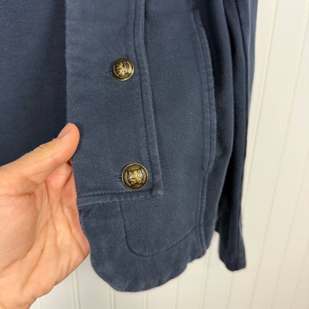 Tommy Hilfiger Navy Military Band Jacket Button Detail Blazer Size M - Picture 5 of 10